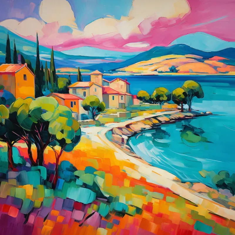 Fauvism Landscape Paintings Colorful Artworks