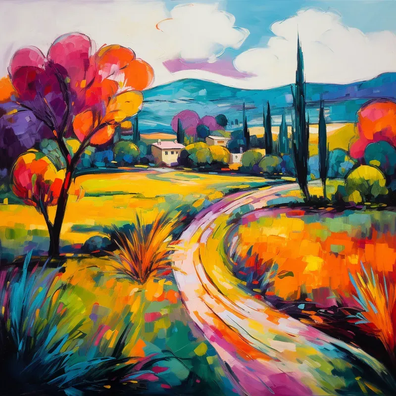 Fauvism Landscape Paintings Colorful Artworks