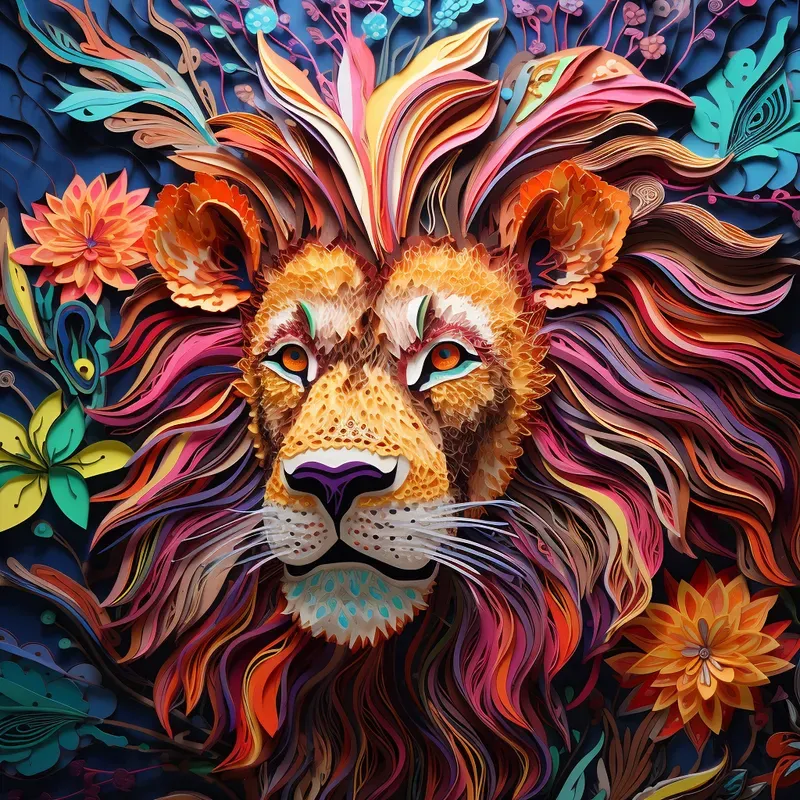 Paper Quilling Animal Portrait Art Crafts