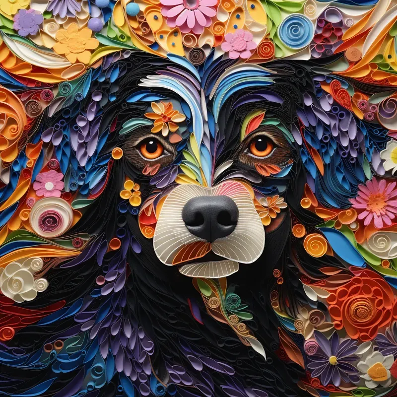 Paper Quilling Animal Portrait Art Crafts