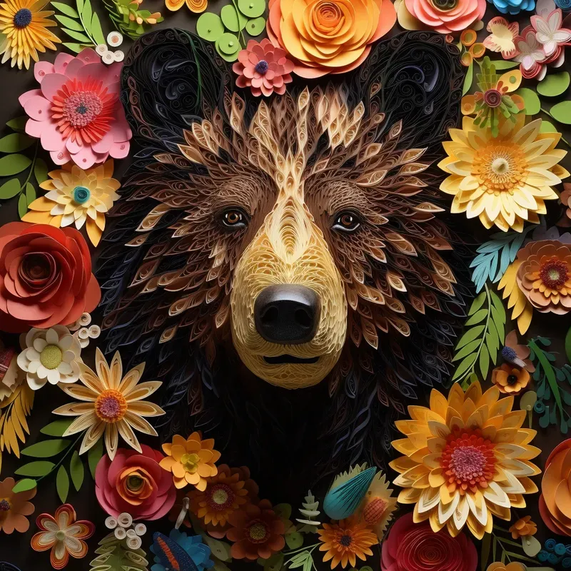 Paper Quilling Animal Portrait Art Crafts