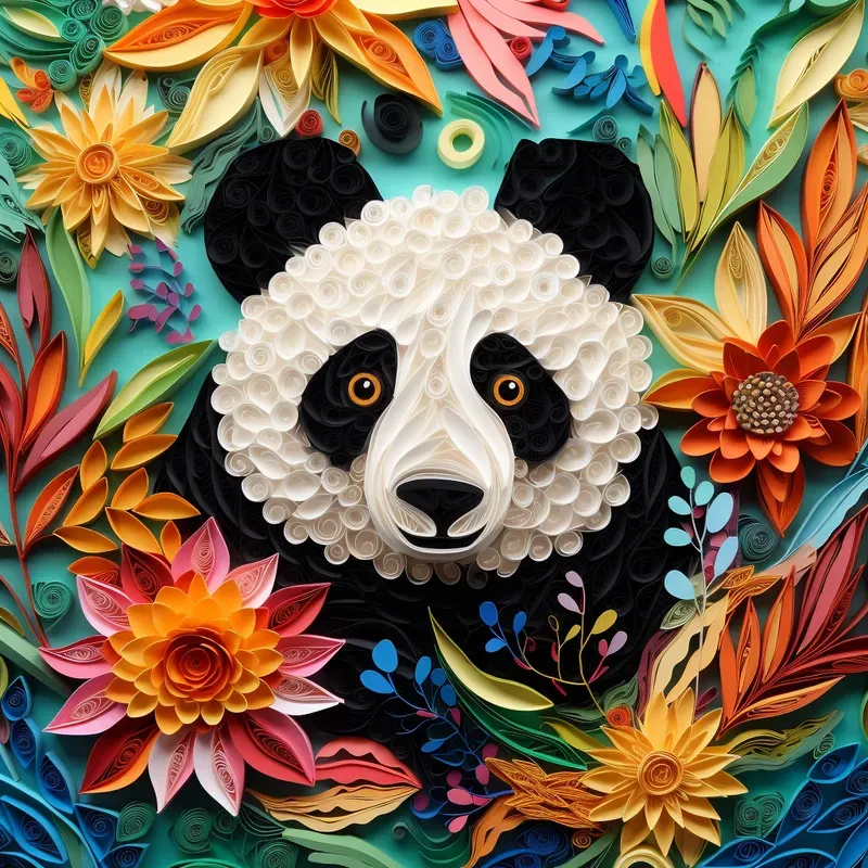 Paper Quilling Animal Portrait Art Crafts