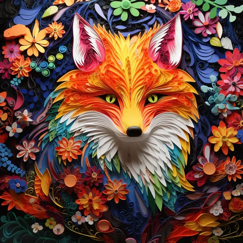 Paper Quilling Animal Portrait Art Crafts