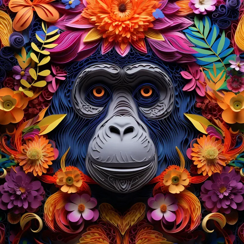 Paper Quilling Animal Portrait Art Crafts
