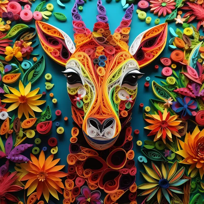 Paper Quilling Animal Portrait Art Crafts