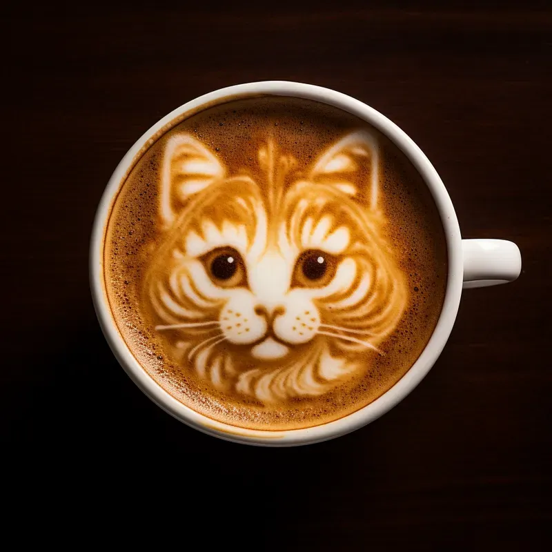 Latte Art Animal Portraits Coffee Photos
