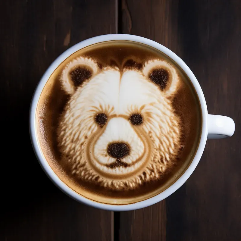 Latte Art Animal Portraits Coffee Photos