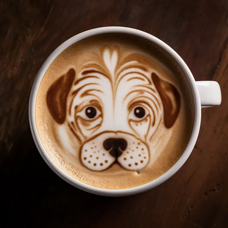 Latte Art Animal Portraits Coffee Photos