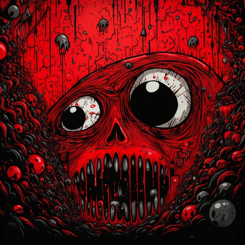 Scratchy Horror Doodles Eerie Scary Art