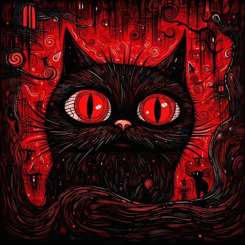 Scratchy Horror Doodles Eerie Scary Art