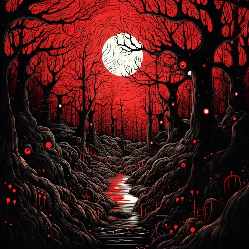 Scratchy Horror Doodles Eerie Scary Art