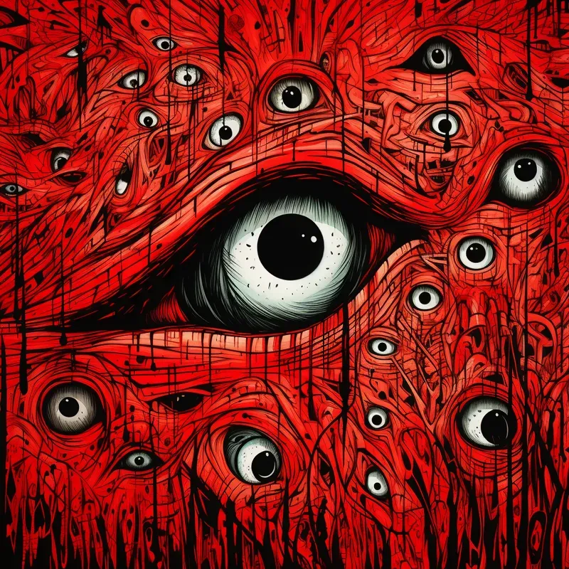 Scratchy Horror Doodles Eerie Scary Art