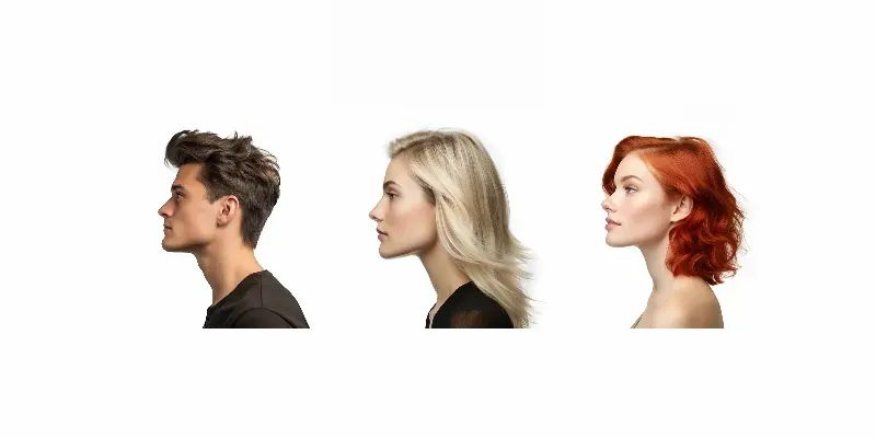Side View Portraits Stock Photos Images generated by undefined