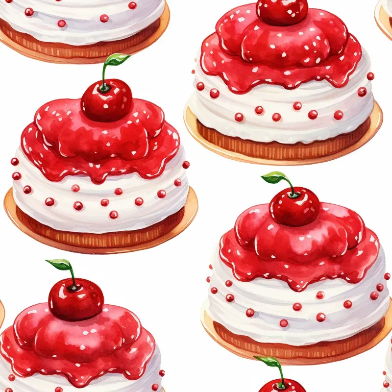 Valentines Day Watercolor Patterns Red