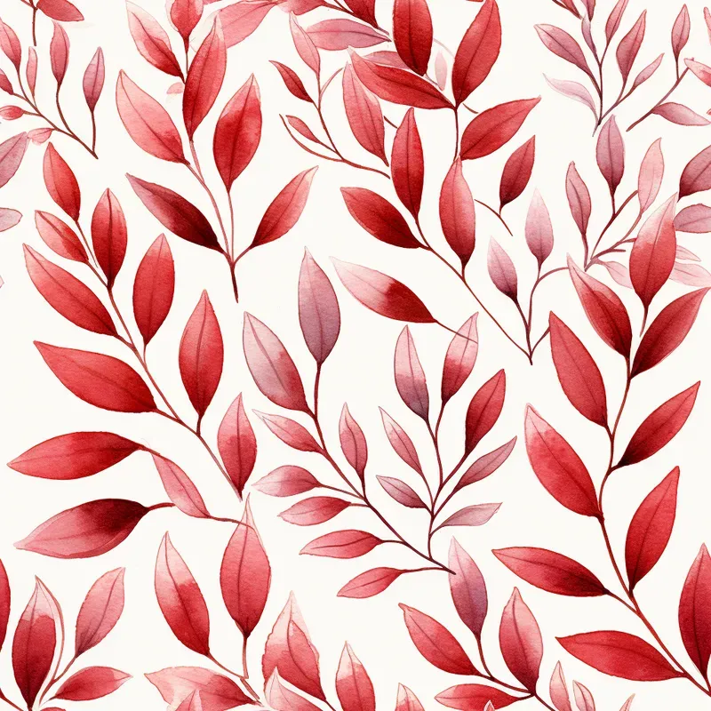 Valentines Day Watercolor Patterns Red