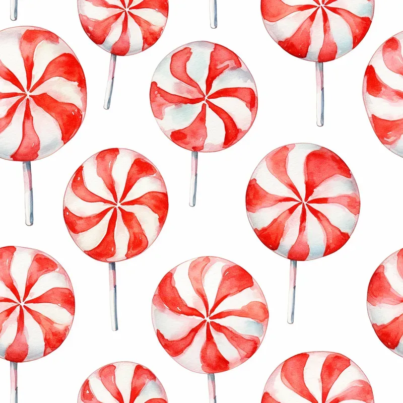 Valentines Day Watercolor Patterns Red