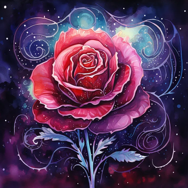 Whimsical Watercolor Valentines Day Art