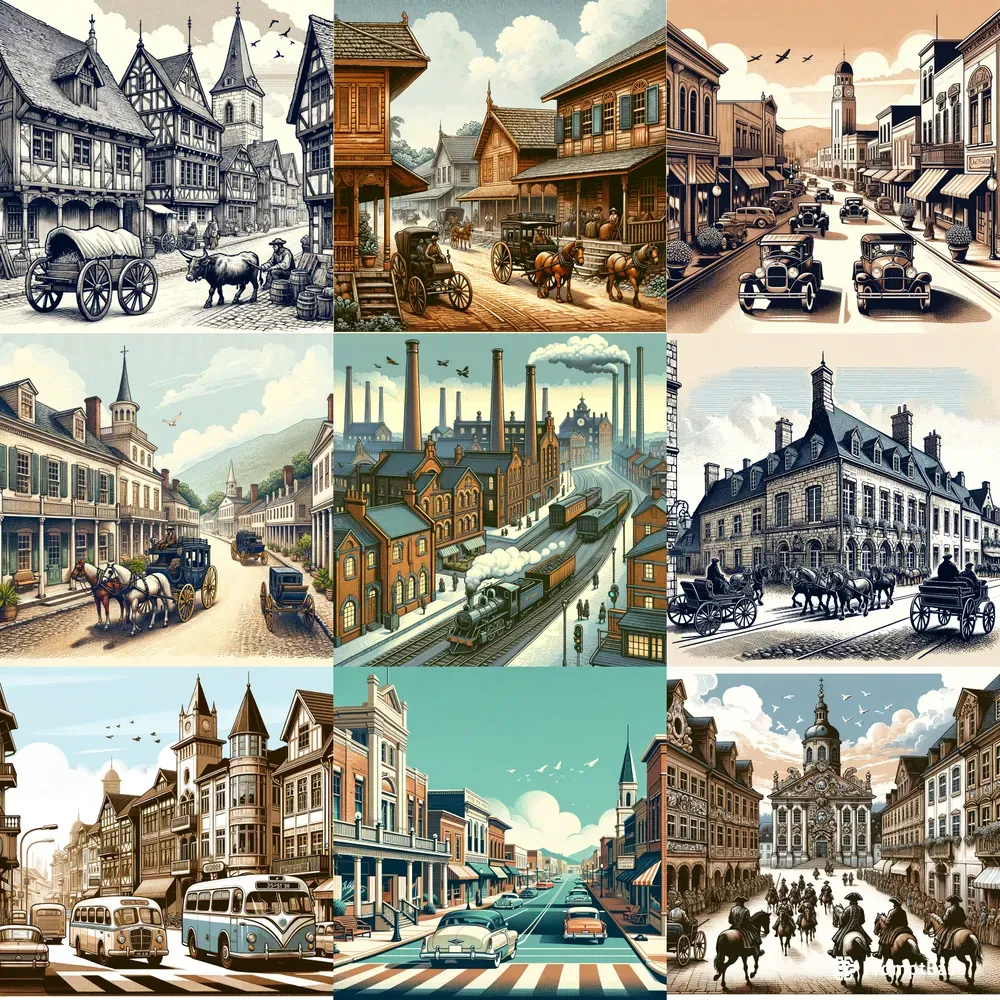 Historic Town Illustrations