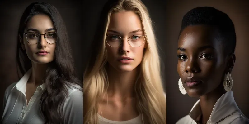 Close Up Woman Portraits generated by undefined