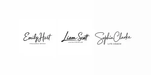 Elegant Signature Logo Designs generated by ideogram