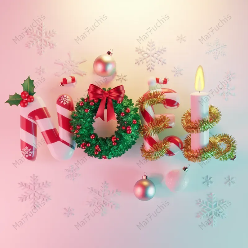 Christmast -Themed 3D Texts Generator
