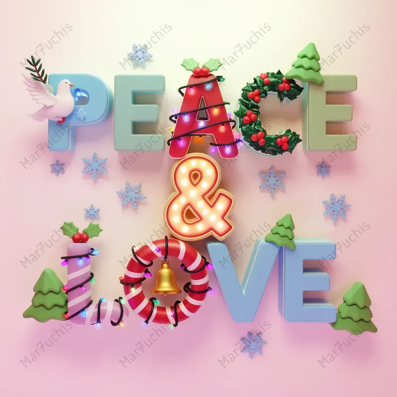 Christmast -Themed 3D Texts Generator