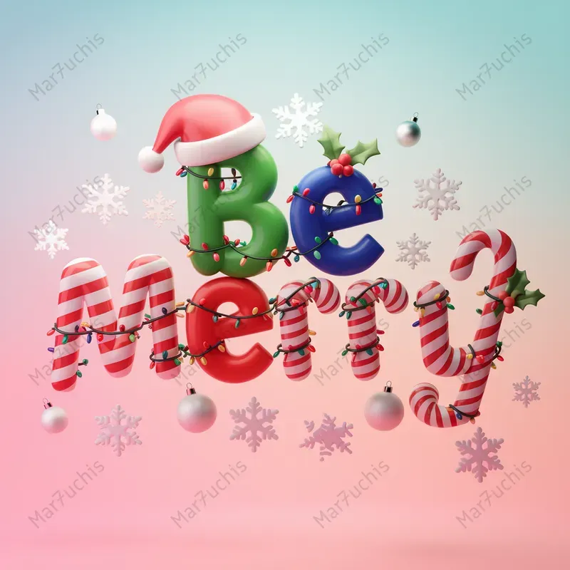 Christmast -Themed 3D Texts Generator