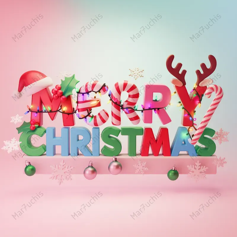 Christmast -Themed 3D Texts Generator