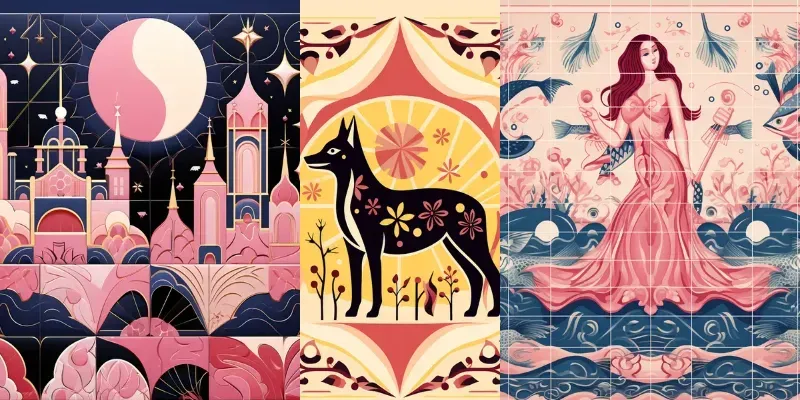 Contemporary Azulejos Tiles generated by undefined