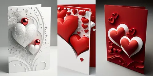 Valentine Cards 3D generated by midjourney