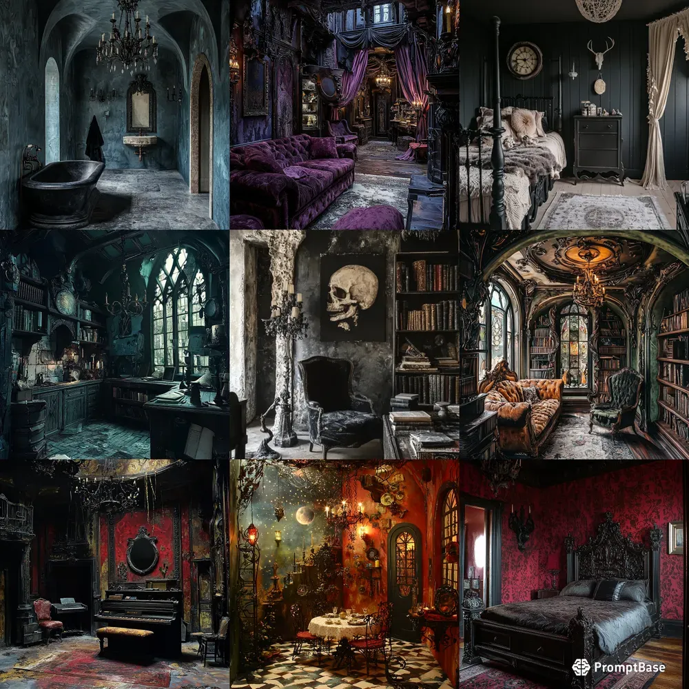 Gothic Interiors By Tim Burton