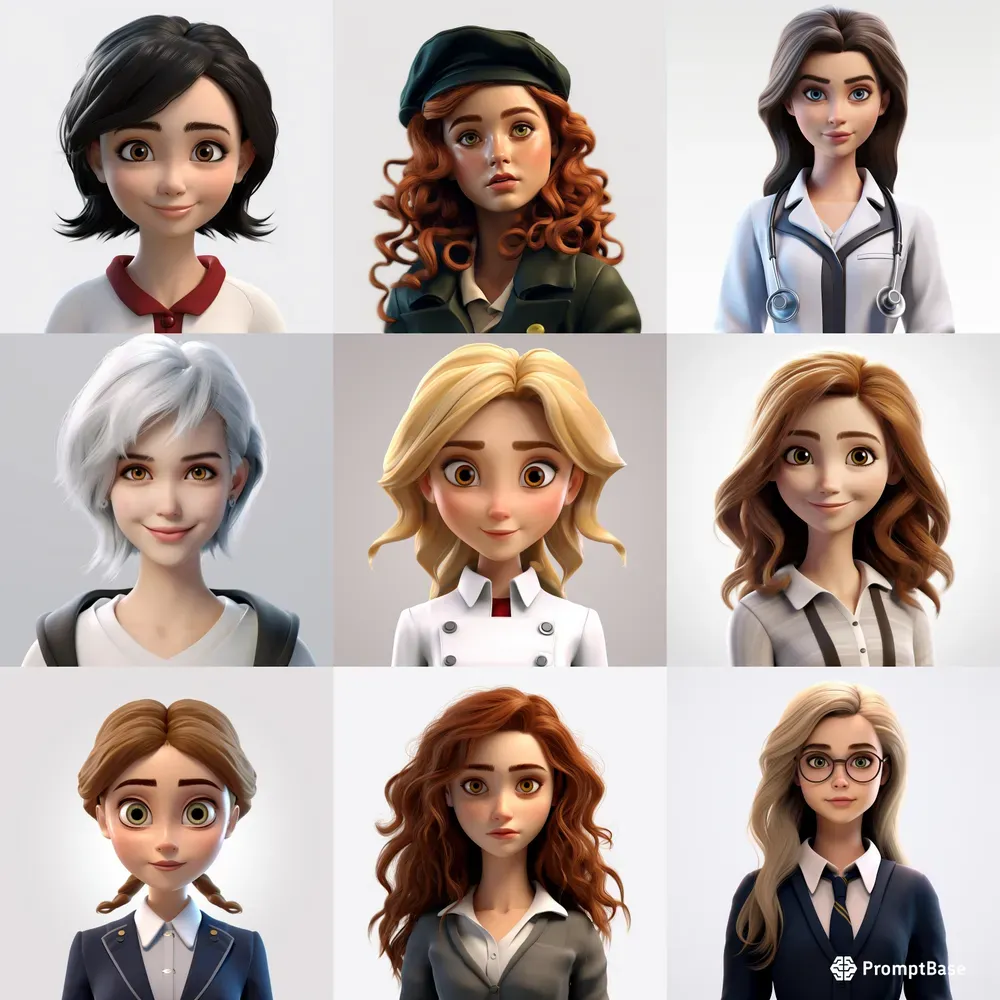 Cartoon Woman Characters