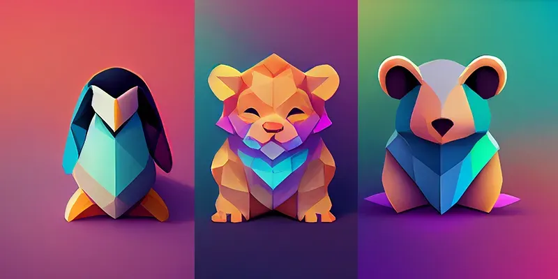 Cute Low Poly Animal generated by undefined