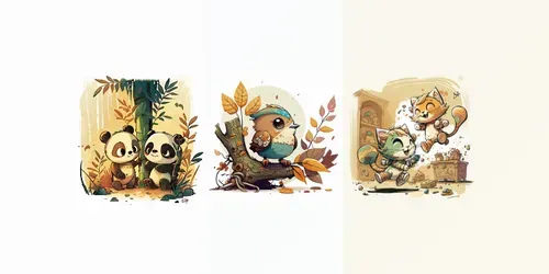 Animal Illustrations For Kids Books generated by midjourney