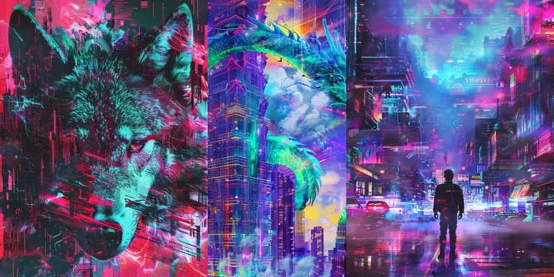 Glitchcore Chaos Cover Art generated by undefined