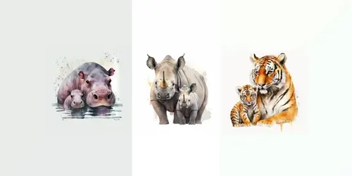 Mother Animals generated by midjourney