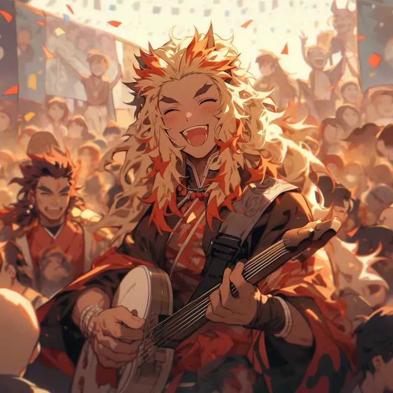 Anime Characters Enjoying At Parties