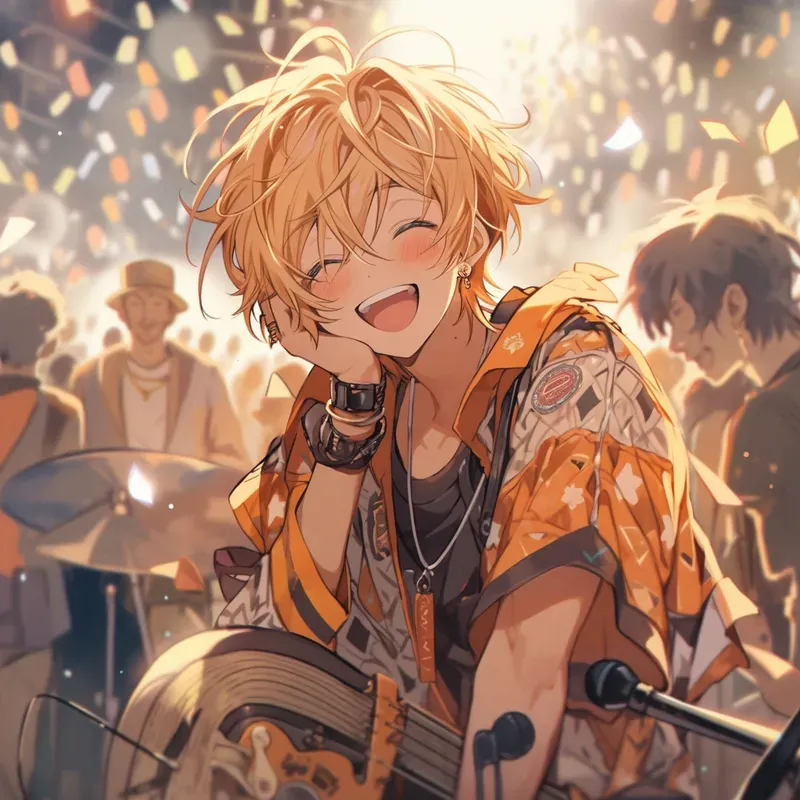 Anime Characters Enjoying At Parties