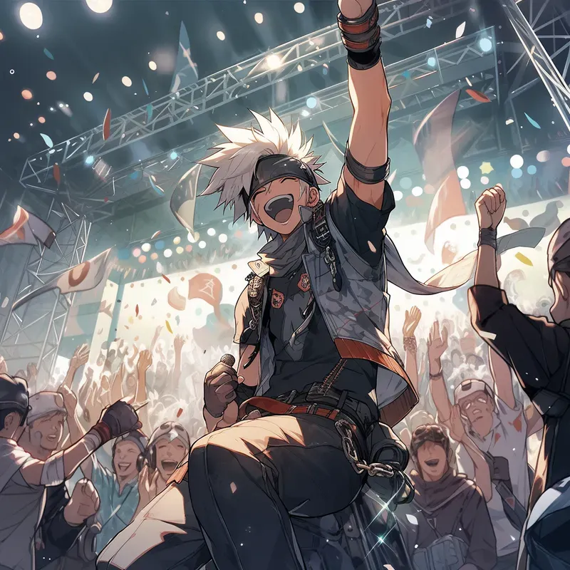 Anime Characters Enjoying At Parties