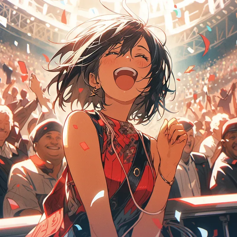 Anime Characters Enjoying At Parties