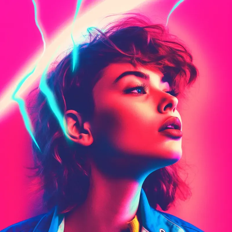 Flashy Neon Portrait Photos