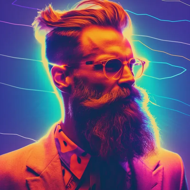 Flashy Neon Portrait Photos