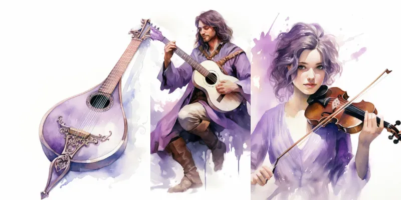 Bard Inspired Fantasy DnD Assets generated by undefined