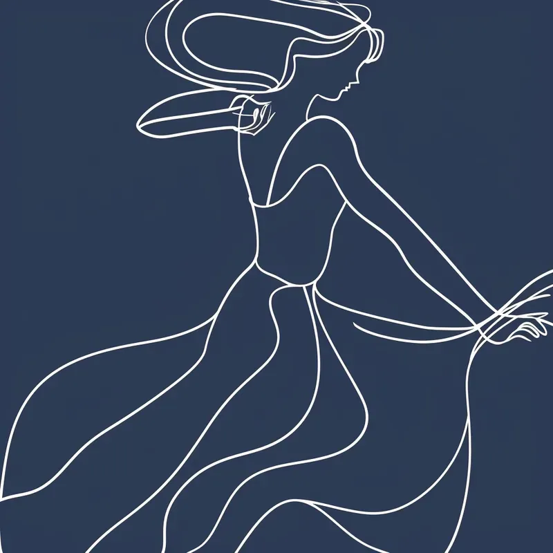 White Line Minimalistic Illustrations