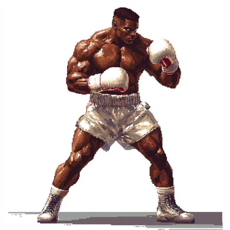 Pixel Art Fighting Characters
