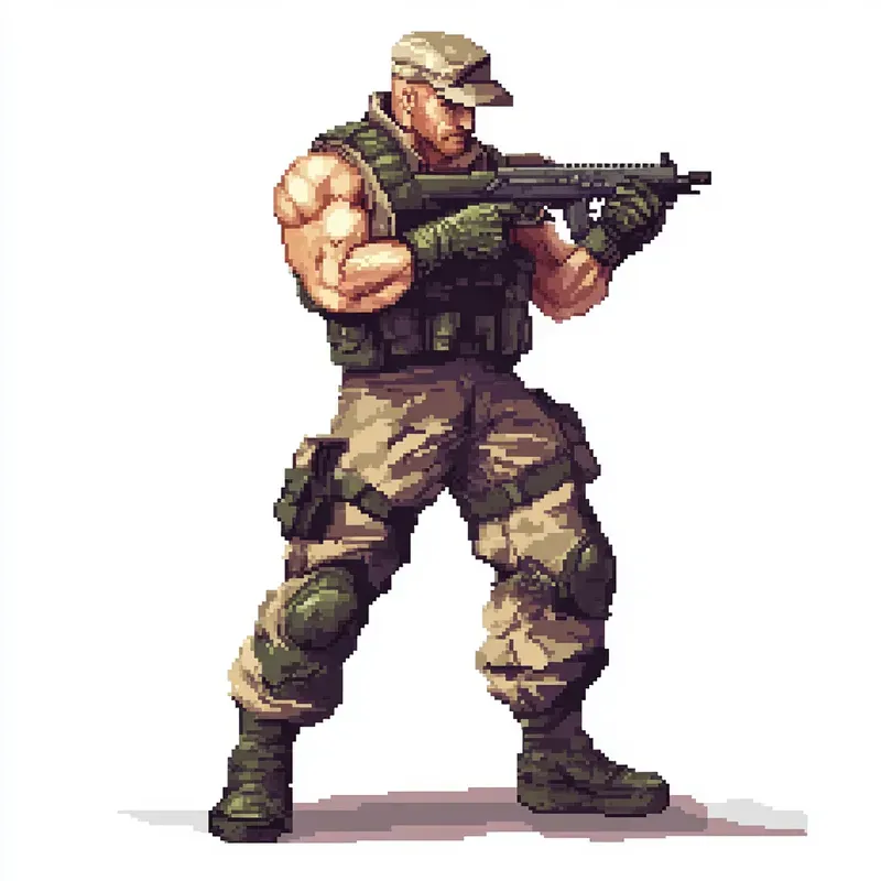 Pixel Art Fighting Characters