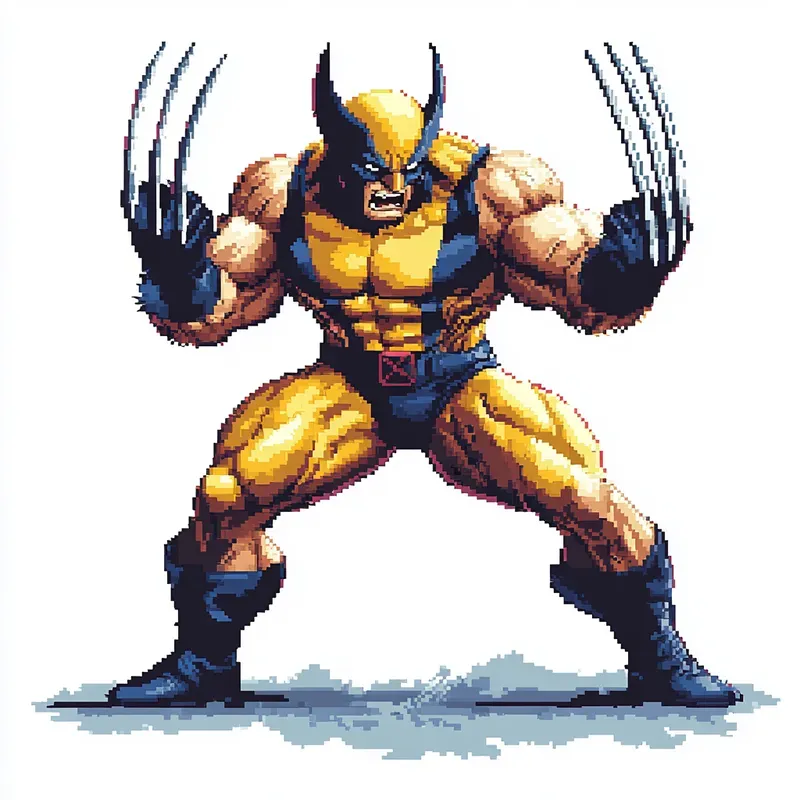 Pixel Art Fighting Characters