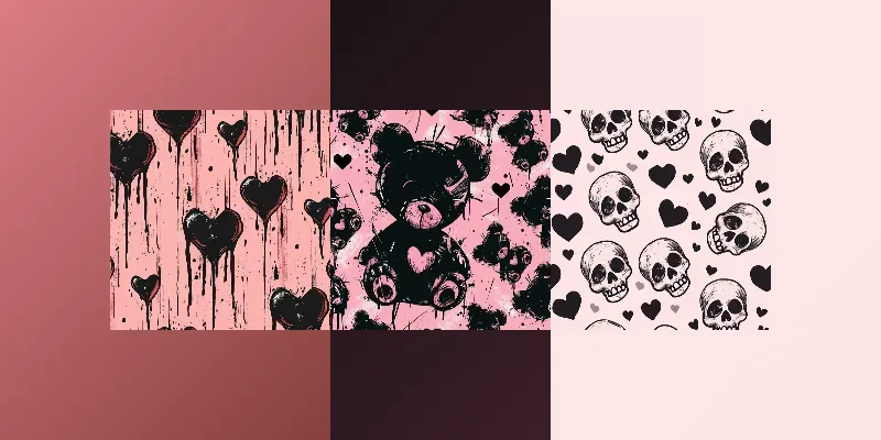 Spooky Valentines Day Patterns generated by undefined