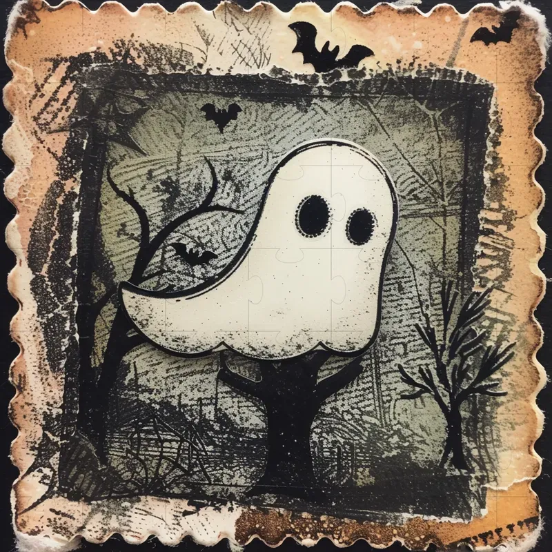Modern Vintage Halloween Stamps