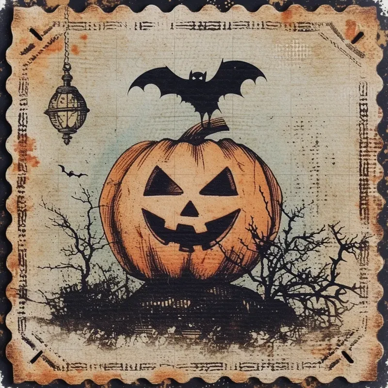 Modern Vintage Halloween Stamps